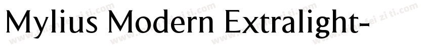 Mylius Modern Extralight字体转换